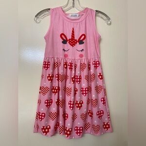 Pink Unicorn Heart Dress